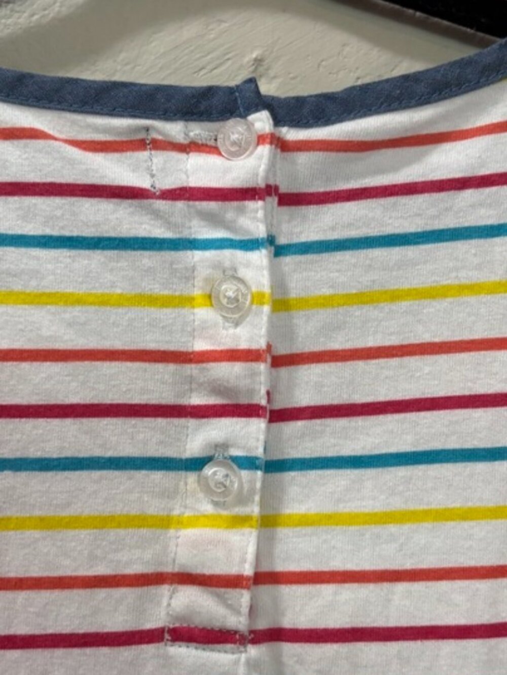 U.S. Polo Assn. Girls Rainbow Striped Cotton Dress Size Large (10) - Picture 4 of 6